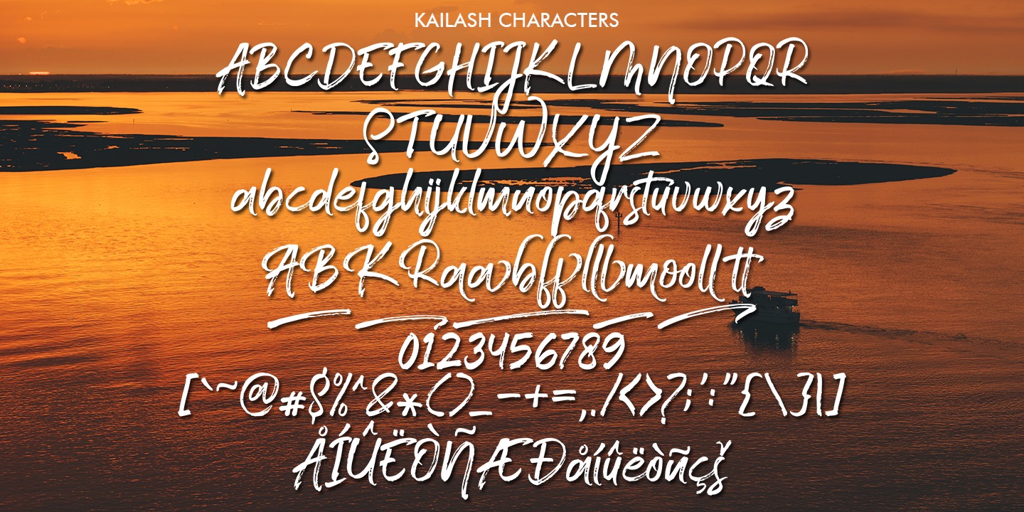 Пример шрифта Kailash Regular